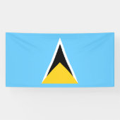 Saint Lucia Flag Spandoek (Horizontaal)