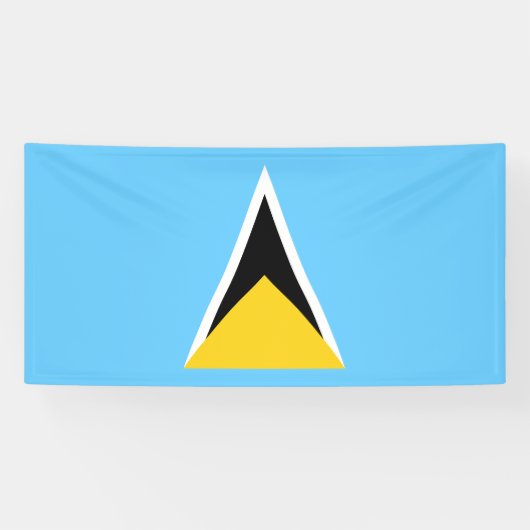 Saint Lucia Flag Spandoek (Horizontaal)
