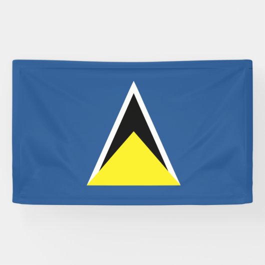 Saint Lucia Flag Spandoek (Horizontaal)