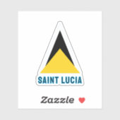 Saint Lucia Flag Sticker (Vel)