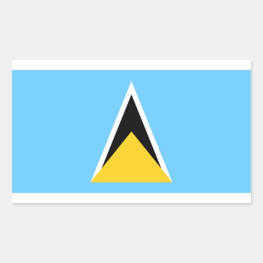 Saint Lucia Flag Sticker (Voorkant)