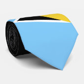 Saint Lucia Flag Stropdas (Opgerold)