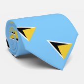 Saint Lucia Flag Stropdas (Opgerold)