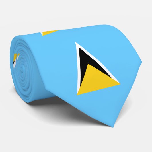 Saint Lucia Flag Stropdas (Opgerold)