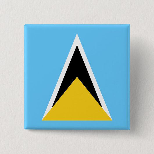 Saint Lucia Flag Vierkante Button 5,1 Cm (Voorkant)