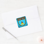 Saint Lucia Flag Vierkante Sticker (Envelop)