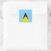 Saint Lucia Flag Vierkante Sticker (Tas)