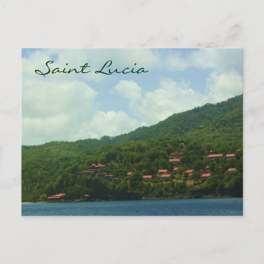 Saint Lucia Hillside Village Briefkaart (Voorkant)