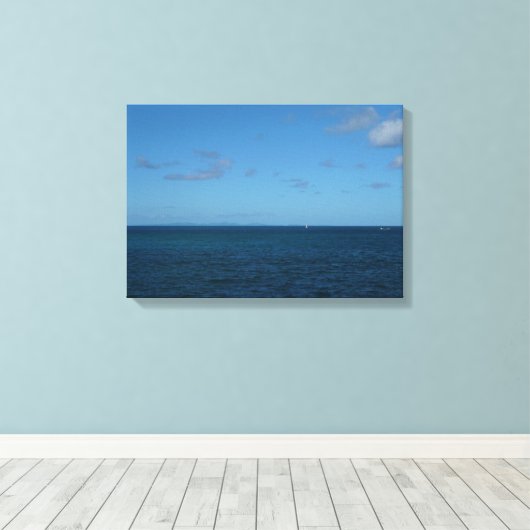 Saint Lucia Horizon Blue Ocean Canvas Afdruk (Insitu (Houten vloer))