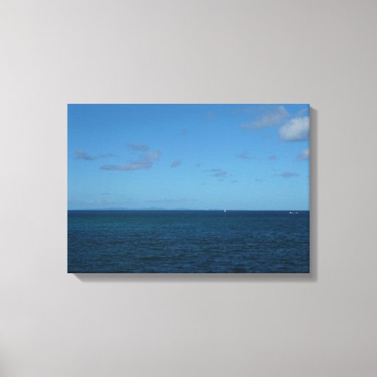 Saint Lucia Horizon Blue Ocean Canvas Afdruk (Voorkant)