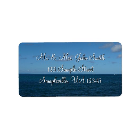 Saint Lucia Horizon Blue Ocean Etiket (Voorkant)