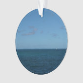 Saint Lucia Horizon Blue Ocean Ornament (voorkant)