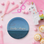 Saint Lucia Horizon Blue Ocean Papieren Bordje (Feest)