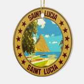 Saint Lucia Keramisch Ornament (Links)