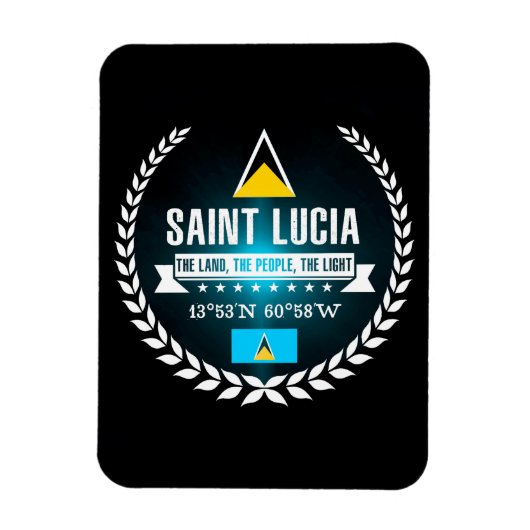 Saint Lucia Magneet (Verticaal)