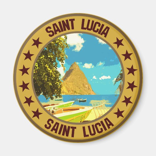 Saint Lucia Magneet (Voorkant)