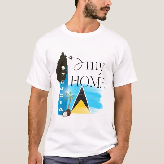 Saint Lucia My Home T-Shirt (Voorkant)