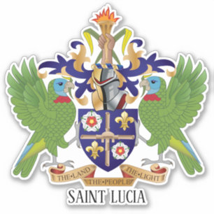 Saint Lucia nationale wapenschild patriottisch Sticker