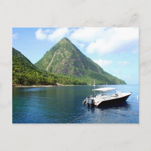 Saint Lucia Pitons Briefkaart (Voorkant)
