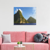 Saint Lucia Pitons Canvas Afdruk (Insitu (Woonkamer))