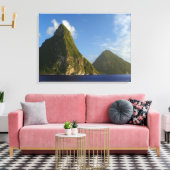 Saint Lucia Pitons Canvas Afdruk (Insitu (Woonkamer))