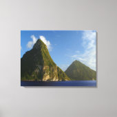 Saint Lucia Pitons Canvas Afdruk (Voorkant)