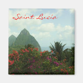 Saint Lucia Pitons Magnet (Devant)