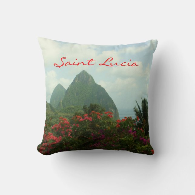 Saint Lucia Pitons Pillow Kussen (Voorkant)