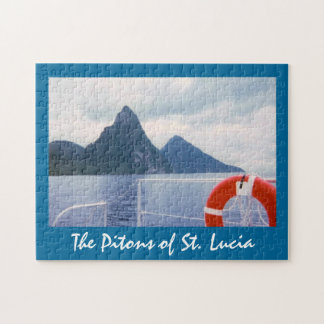 Saint Lucia Pitons uit het Zee Puzzle Legpuzzel