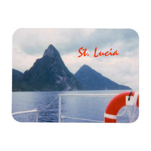 Saint Lucia Pitons van het Zee Premium Magnet Magneet