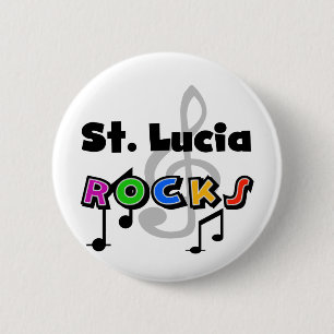 Saint Lucia Rocks Ronde Button 5,7 Cm