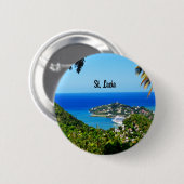 Saint Lucia Ronde Button 5,7 Cm (Voorkant /achterkant)
