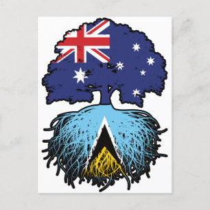 Saint Lucia Saint Lucian Australian Tree Briefkaart