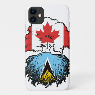 Saint Lucia Saint Lucian Canadian Canada Tree Root iPhone 11 Hoesje