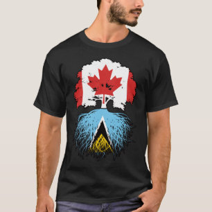 Saint Lucia Saint Lucian Canadian Canada Tree Root T-shirt
