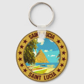Saint Lucia Sleutelhanger (Achterkant)