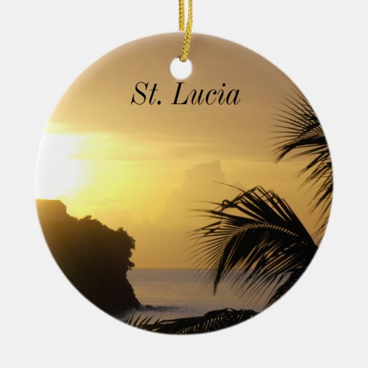 Saint Lucia Sunset Ornament (Voorkant)