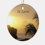Saint Lucia Sunset Ornament (Links)