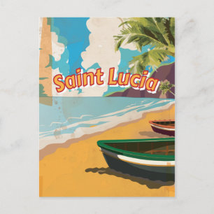 Saint Lucia vakantie-Poster Briefkaart