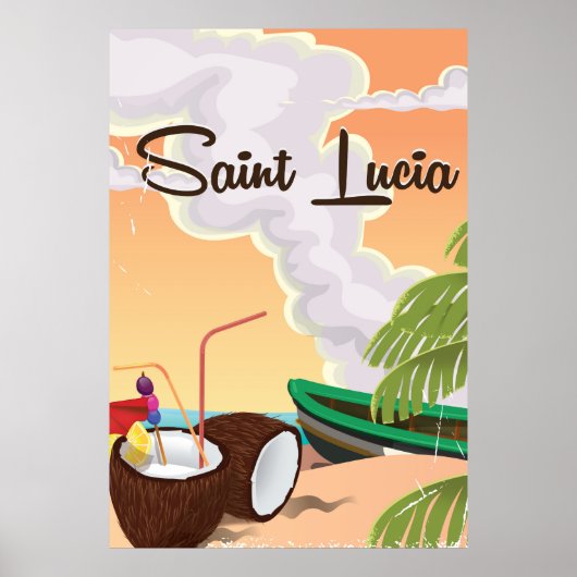 Saint Lucia vakantie-Poster Poster (Voorkant)