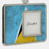 Saint Lucia Verzilverd Kader Ornament (Rechts)