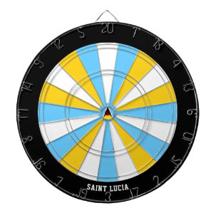 Saint Lucia Vlag Colorful Patriotic Dartbord