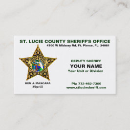 Saint Lucie County Sheriff Visitekaartje