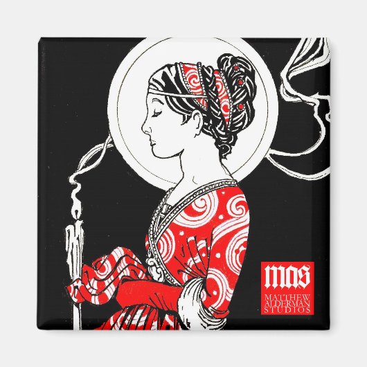 Saint-Lucy de Syracuse Magnet (Carré) (Devant)