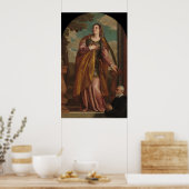 Saint Lucy et un donateur - Poster des Beaux-Arts  (Cuisine)