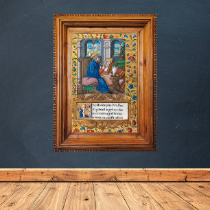 Saint Luke de Evangelist - Medieval Manuscript Poster