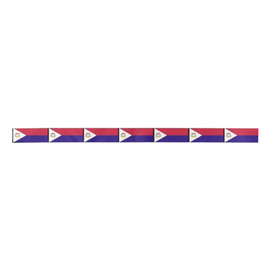 Saint Maarten Flag Lint (Voorkant)