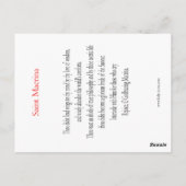 Saint Macrina Prayer-kaart Briefkaart (Achterkant)