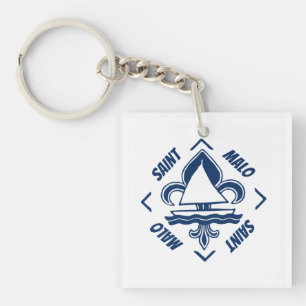 Saint Malo Britanny Frankrijk Zee Sailor Logo Sleutelhanger