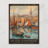 Saint Malo Frankrijk -  Frans reisbureau Briefkaart (Voorkant)